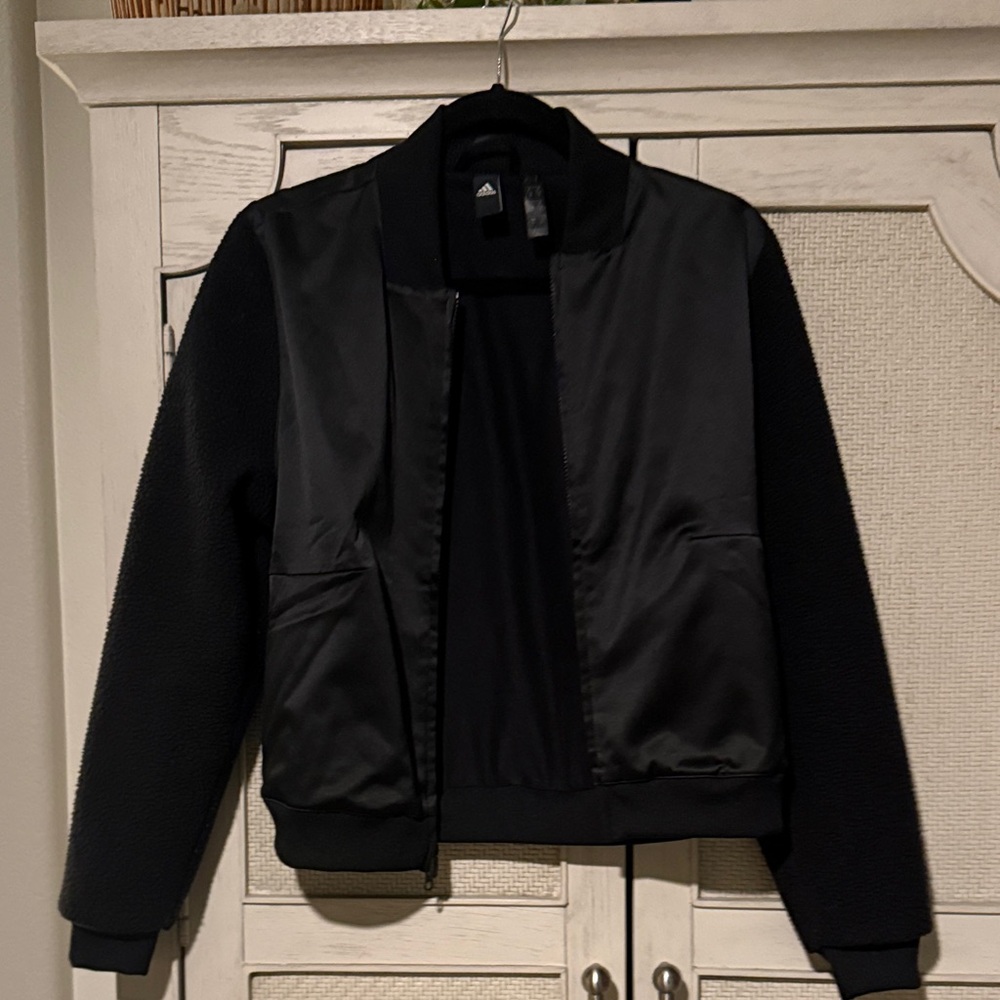 Adidas Black Textured Jacket